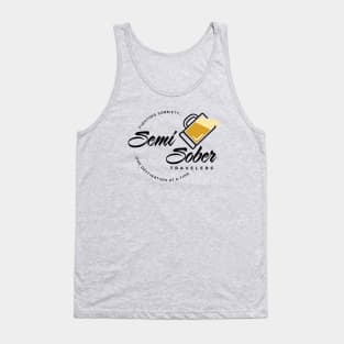 Semi Sober Traveler Beer with transparent background Tank Top